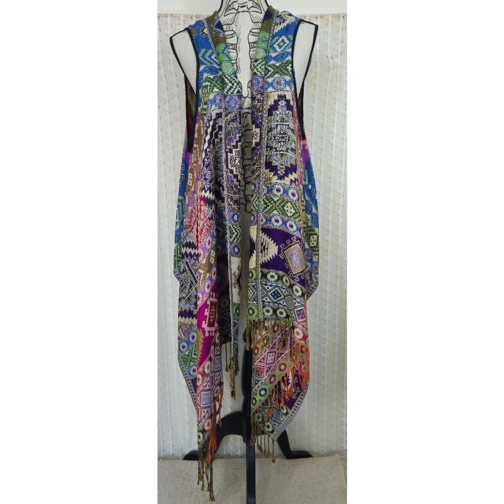 (NEW) Made in Mexico Pashmina Vest Shawl